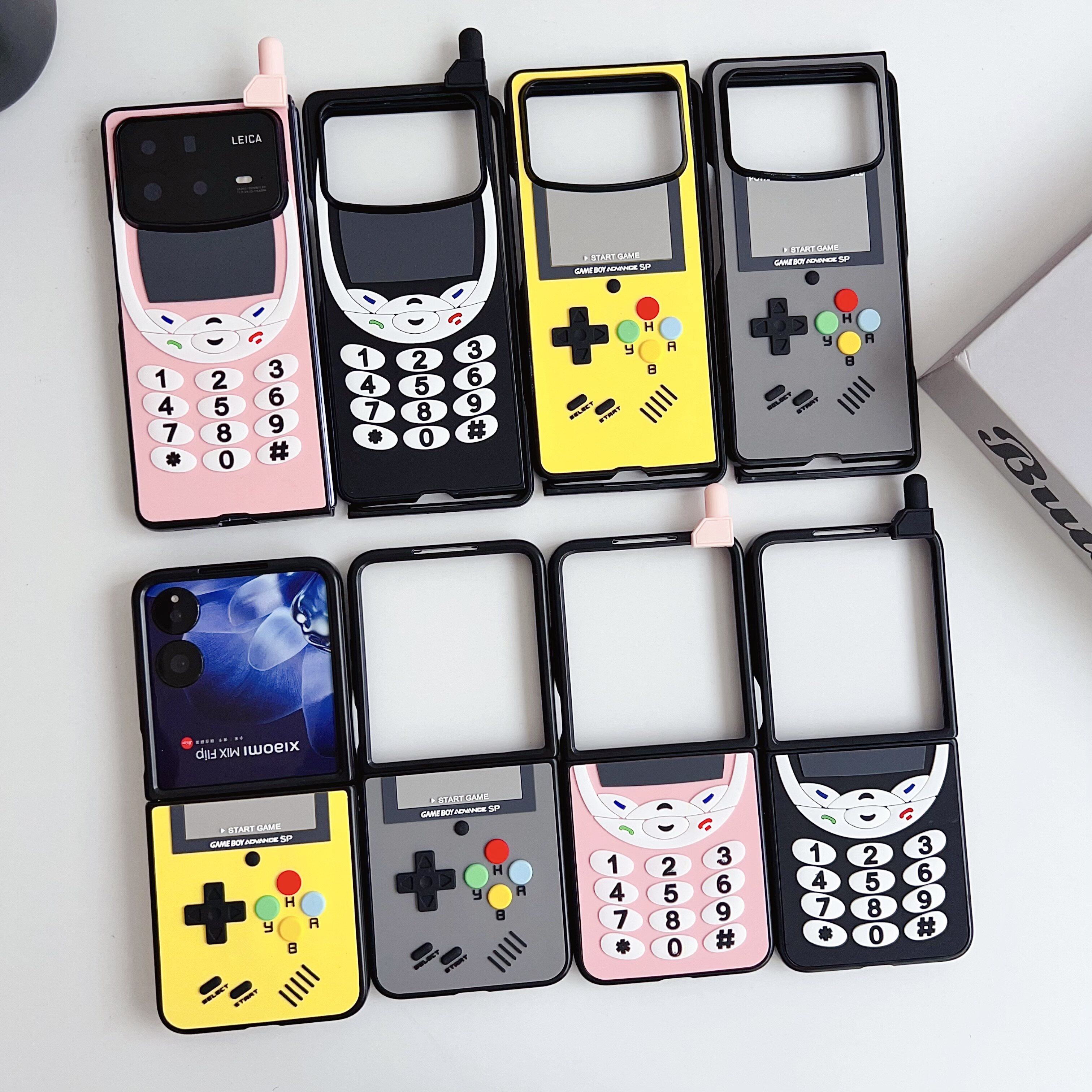 创意个性诺基亚游戏机适用小米MIXFlip手机壳折叠屏荣耀MagicVFlip保护套立体浮雕小米mixfold4防摔手机壳