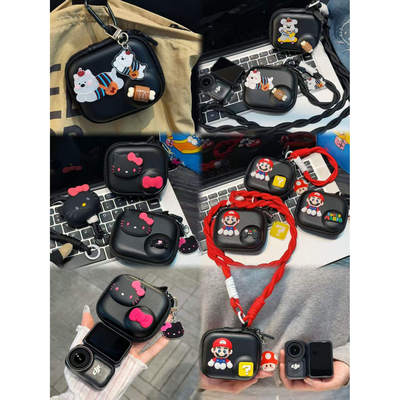 创意可爱卡通马里奥适用大疆DJI OsmoNano拇指运动相机收纳包防刮防摔大疆nano硬壳保护套长挂绳便携男女款