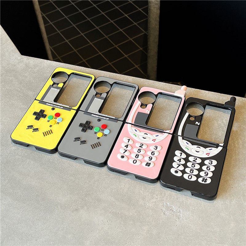 创意个性诺基亚大哥大游戏机适用OPPOFindN3Flip手机壳折叠屏N2Flip保护套立体浮雕n3flip防摔壳N2Flip男女款