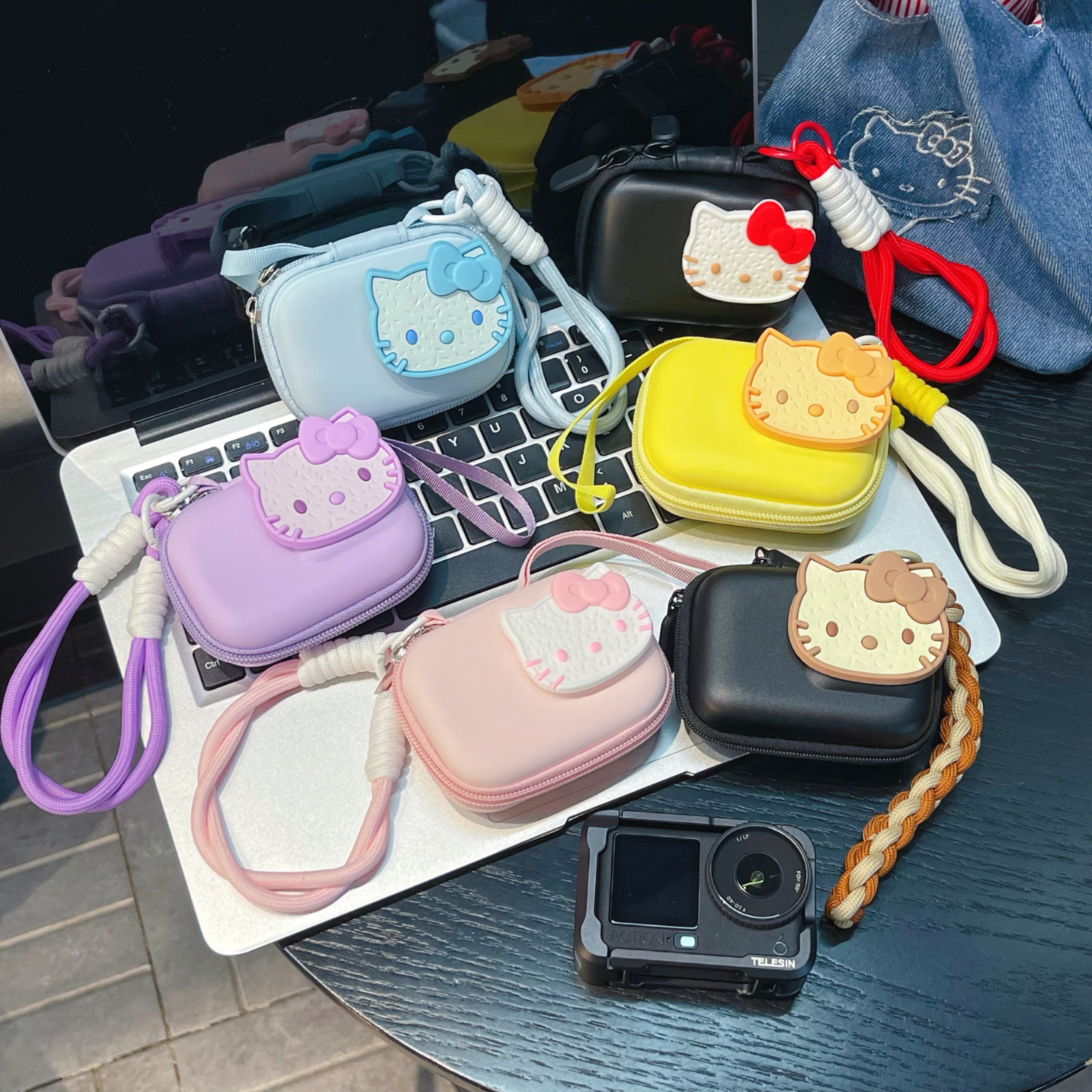 HelloKitty适用大疆action6/5pro/4/3收纳盒防丢防刮影石360AcePro2相机包便携防丢保护套卡通可爱男女款图片