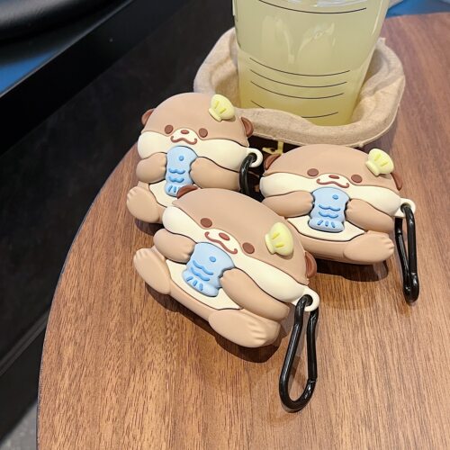 水獭宝宝适用airpodspro3保护套airpods4保护壳pro2苹果蓝牙耳机套盒4四代airpod硅胶ipod软壳pro3二三代男女