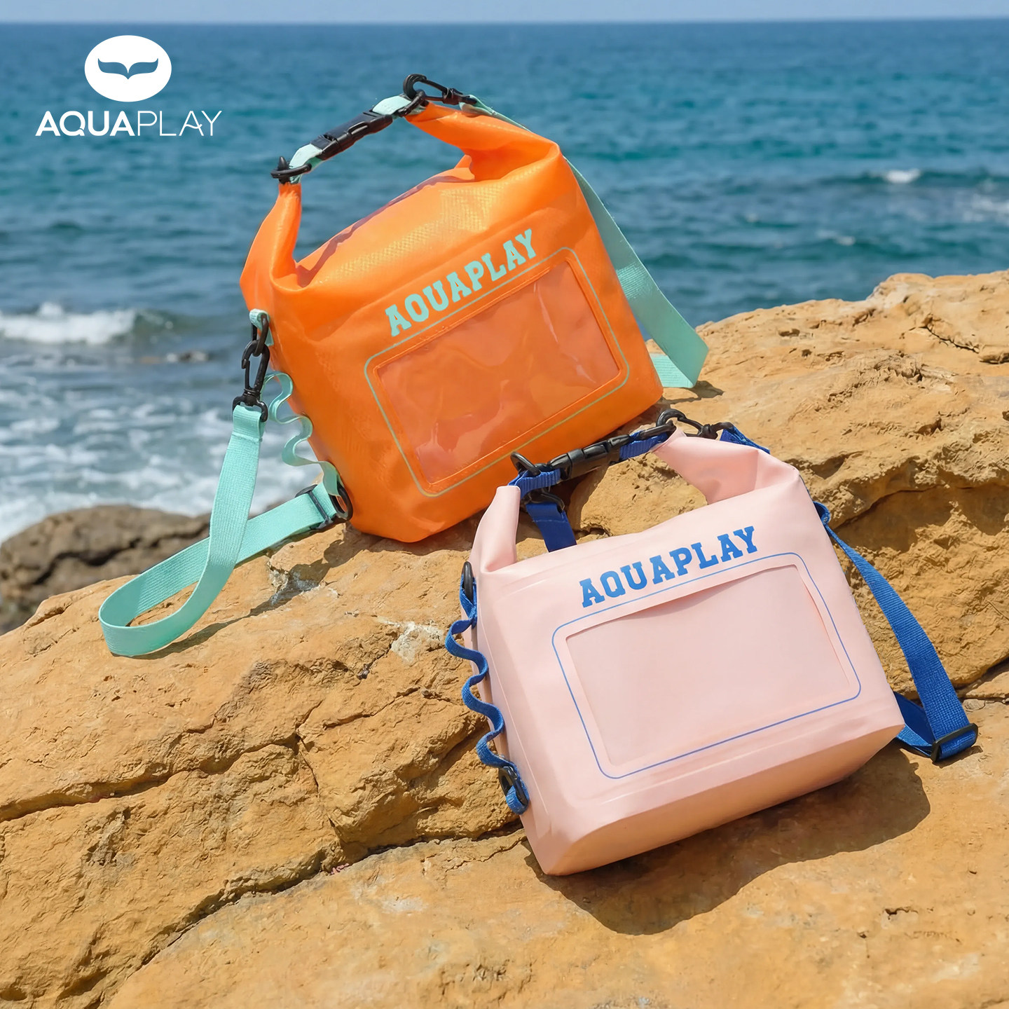 AquaPlay防水运动健身收纳斜挎双肩女式游泳包防水袋旅行户外背包