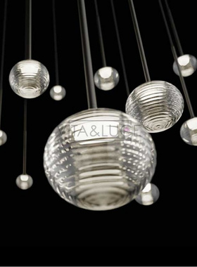 vibia Algorithm极简别墅餐厅吊灯设计师款挑空客厅loft楼梯灯具