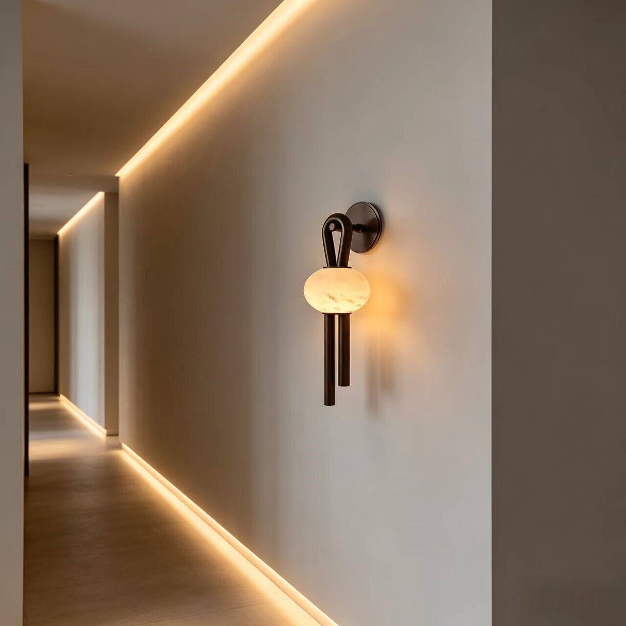 现代简约西班牙云石壁灯设计师款卧室床头灯过道走廊轻奢氛围灯