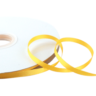 手工DIY6mm高密缎带蝴蝶结装饰带丝带彩带布带鲜花礼品烘焙包装带