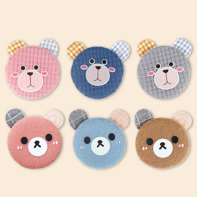 手工熊头格子毛呢缝纫服装辅料