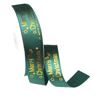 新款圣诞烫金丝带节彩带