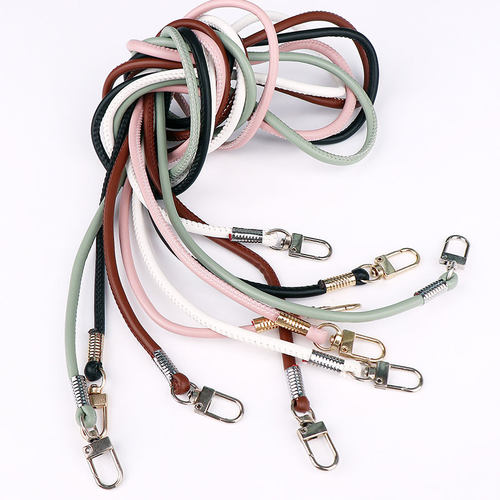 皮绳背带圆细挎包带可替换