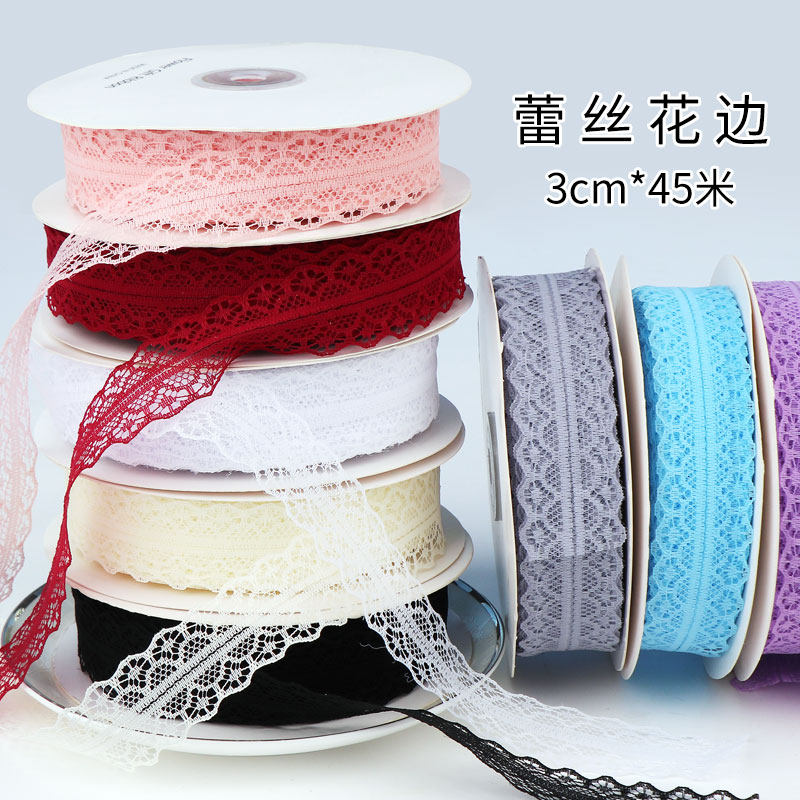 鲜花丝带包装蕾丝带花束绸带蝴蝶结包花纱带圣诞鲜花蛋糕花艺材料