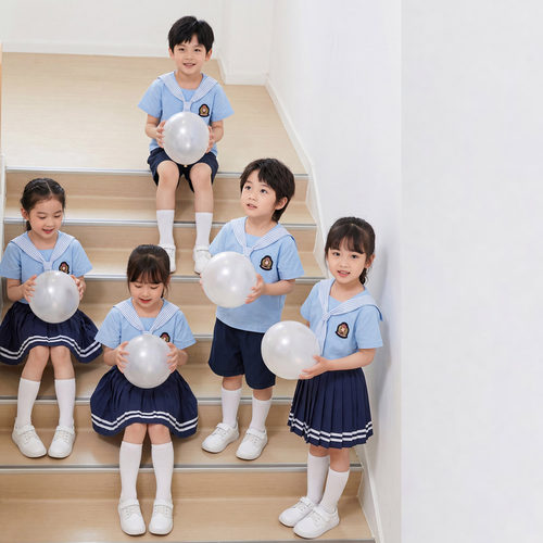 吉酷恩男女童海军风演出服小学生