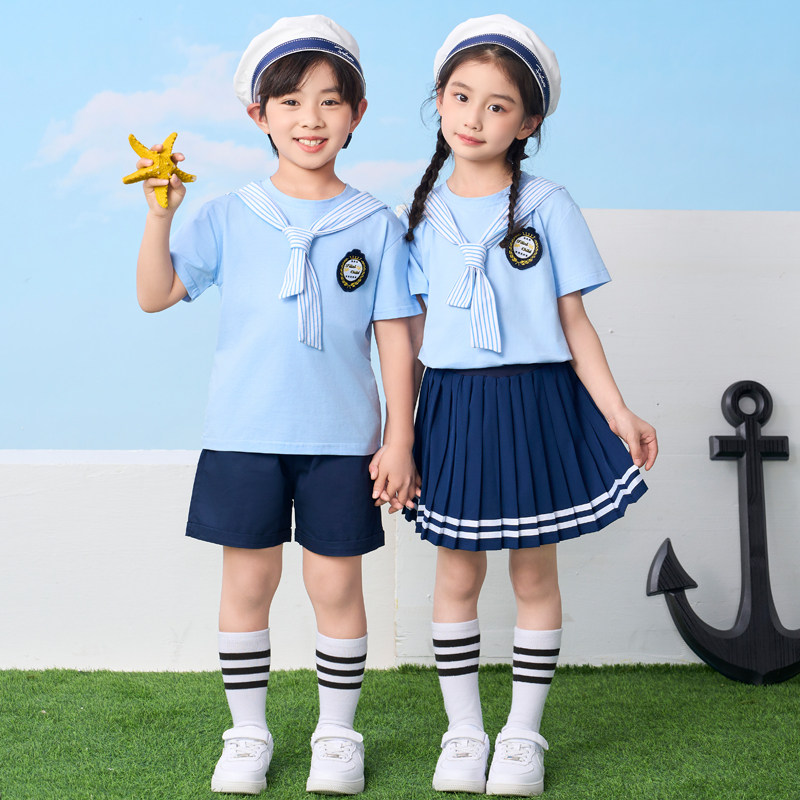 六一儿童节表演出服幼儿园园服毕业照套装海军风水手服小学生班服