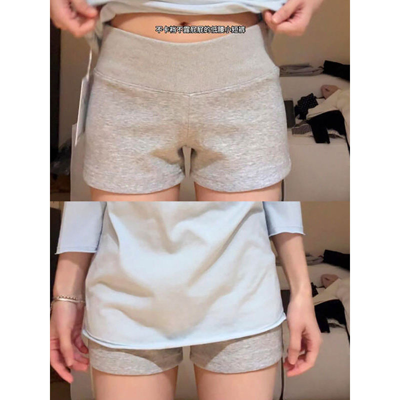 低腰灰色运动短裤女2025新款夏季图片