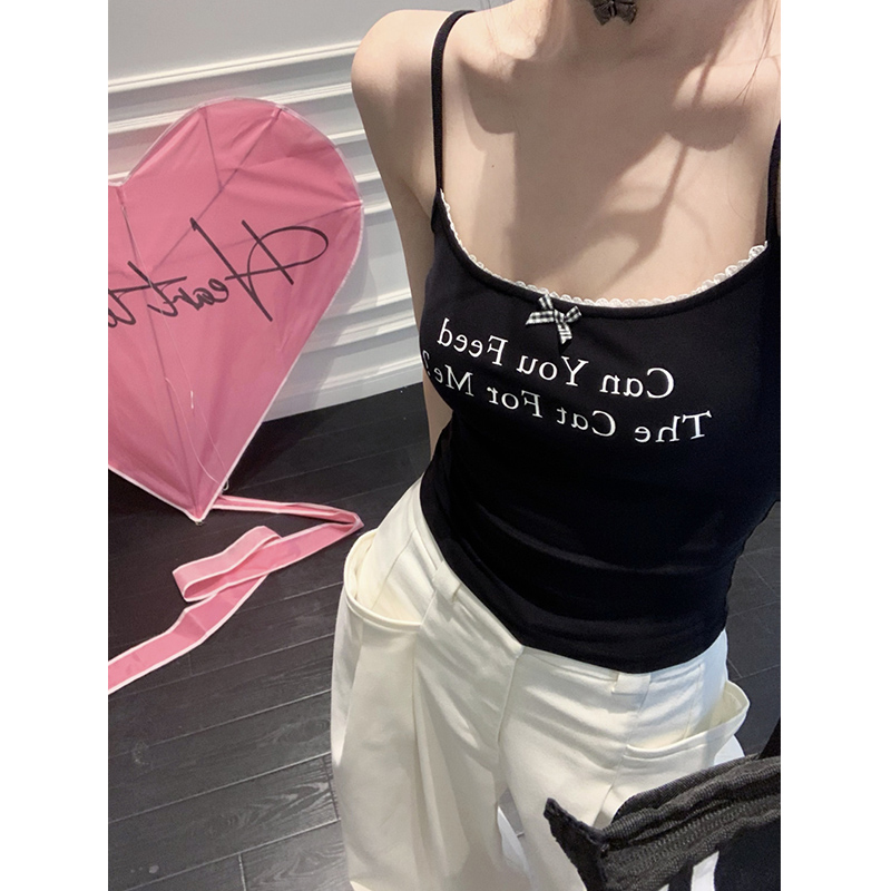 美式复古纯欲甜辣吊带背心女夏季