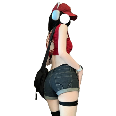 美式复古小个子低腰牛仔短裤女夏