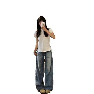 美式正肩白色纯棉t恤女短袖2026
