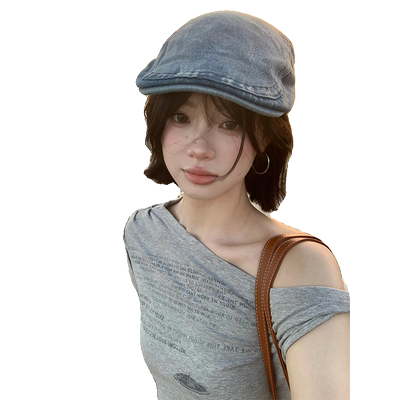 韩系chic气质露肩短袖t恤女夏季