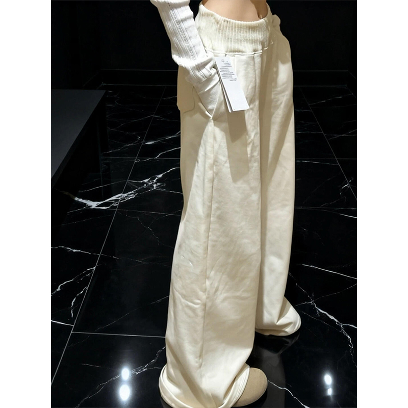 美式慵懒风加绒运动卫裤女秋冬季