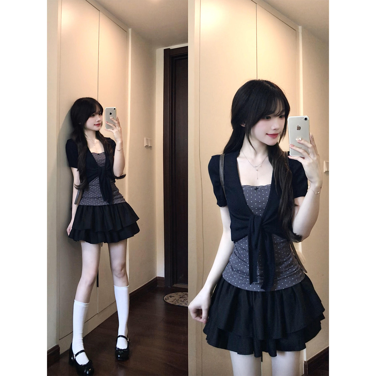 韩系绑带开衫短袖罩衫上衣女夏季图片