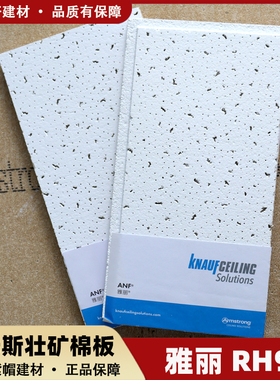 阿姆斯壮矿棉板雅丽毛毛虫吸音板60x60办公室吊顶装饰天花板W1591