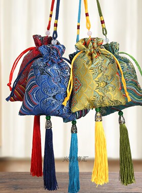 端午节香包香囊空袋子随身荷包提花锦缎挂件汉服配饰干花礼品福袋