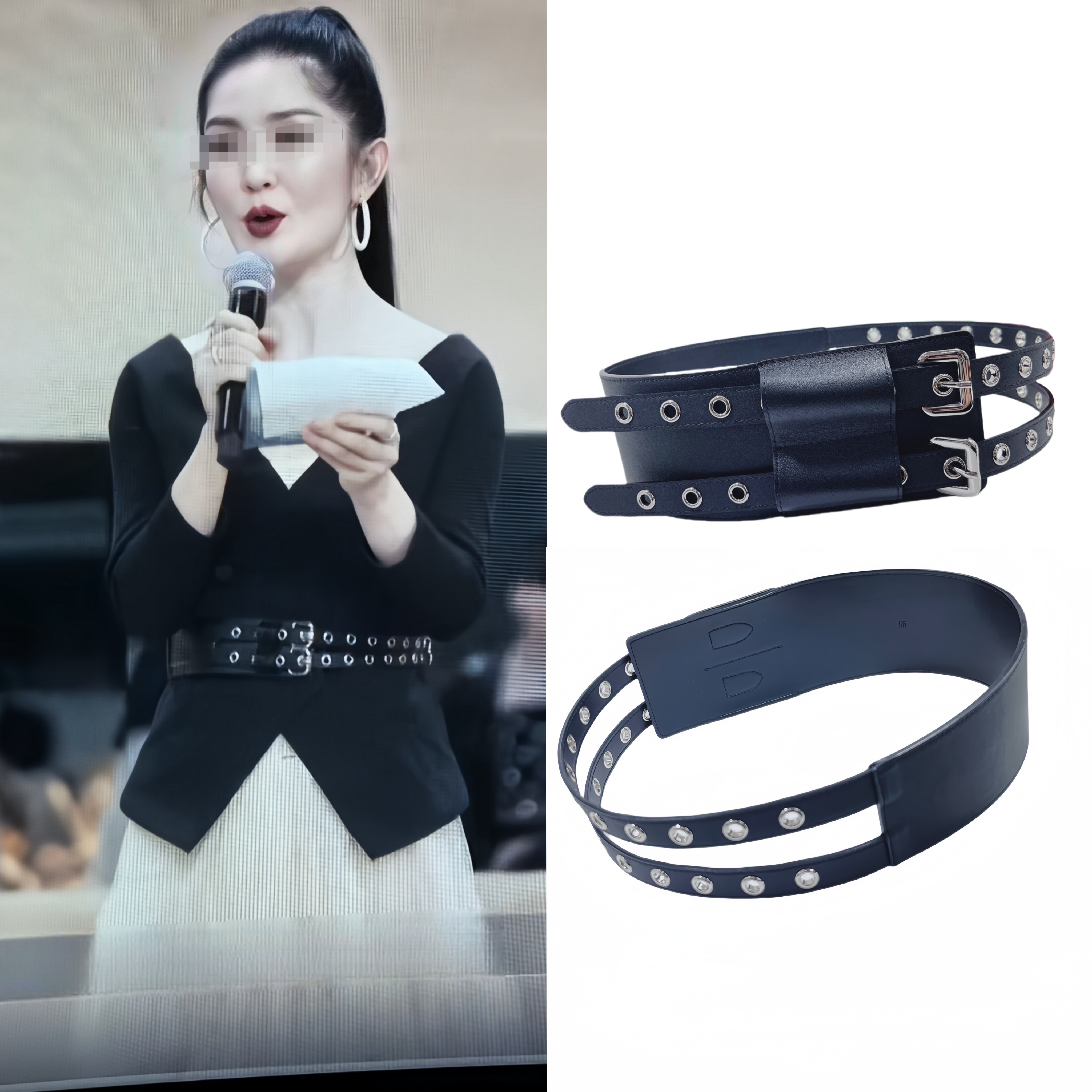 欧美时尚百搭腰封装饰宽腰带配裙子衬衫朋克铆钉束腰显瘦女士皮带