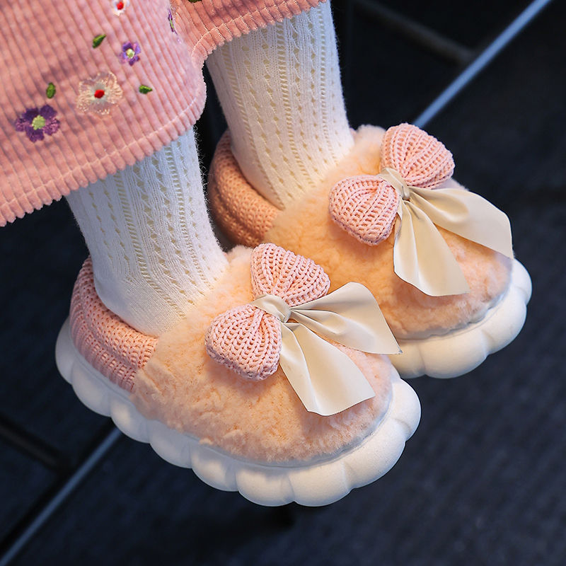 儿童棉拖鞋女童卡通可爱冬季保暖防滑室内外家居宝宝棉鞋亲子鞋