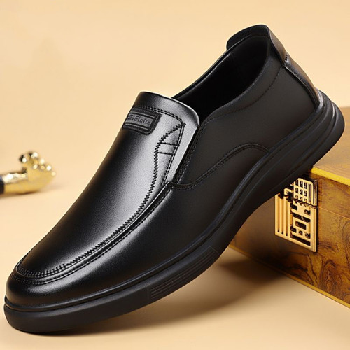 PVC仿真牛皮鞋男士雨鞋低帮