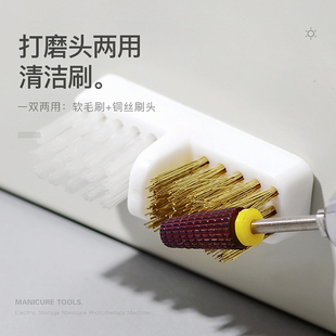 美甲工具清理卸甲头灰尘粉末清除双用铜丝清洁刷电动打磨机磨头刷