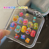 多巴胺卡通饰品可爱海绵宝宝派大星小蜗蟹老板美甲树脂平底钻