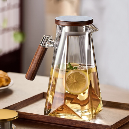 冷水壶凉水壶玻璃耐高温家用大容量冰箱凉水杯壶套装泡茶壶果茶桶