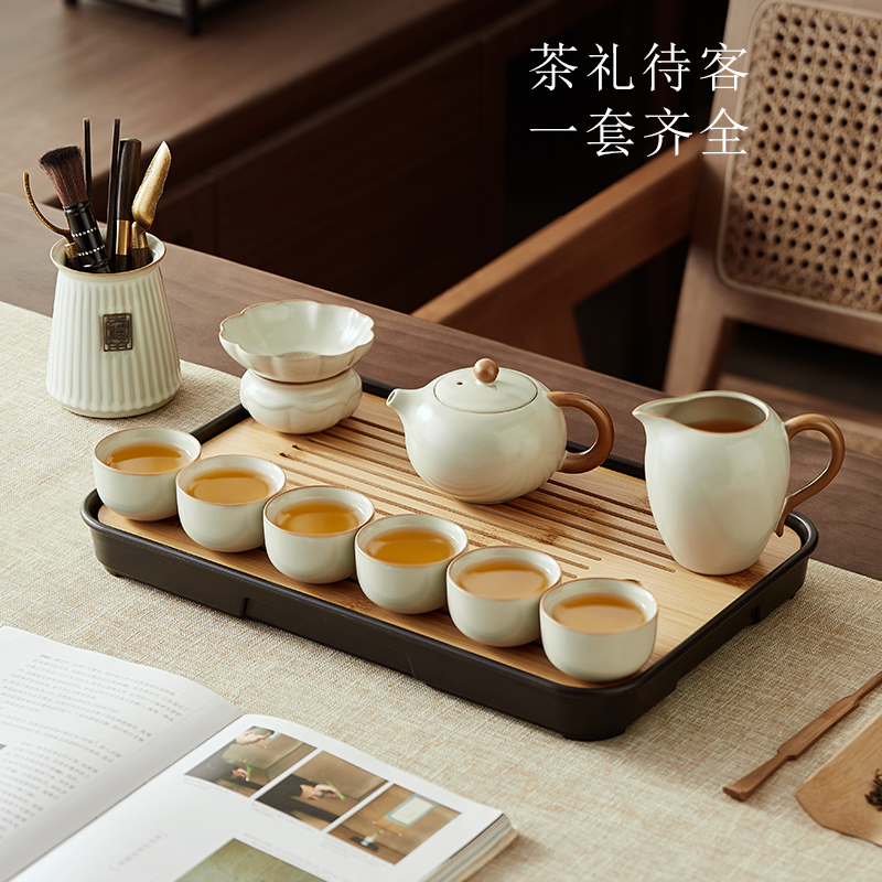 【功夫茶具】汝窑高档茶具套装