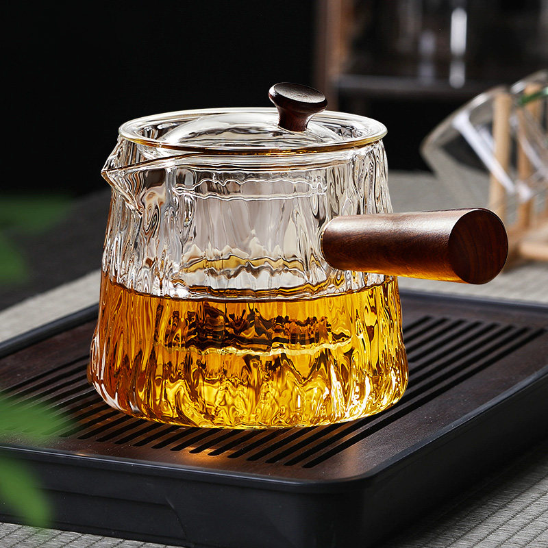 玻璃煮茶壶耐高温家用侧把泡茶壶新款茶水分离泡茶器烧水单壶茶具