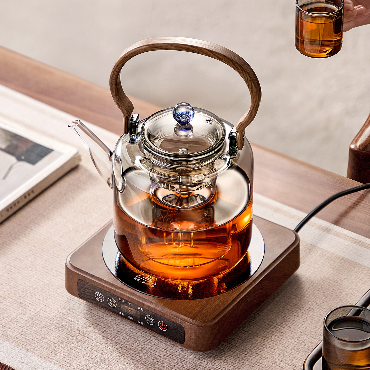 忆壶茶大容量玻璃煮茶壶2026新款家用多功能电陶炉烧水煮茶器套装