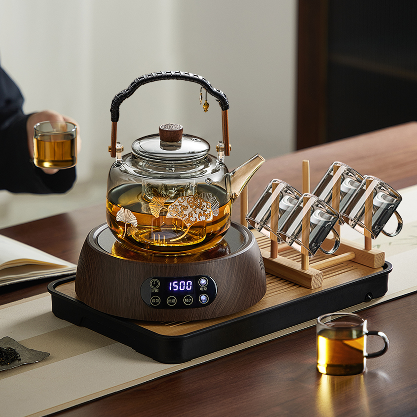 忆壶茶电陶炉煮茶壶套装2025新款烧水煮茶耐热茶具玻璃煮茶器套装