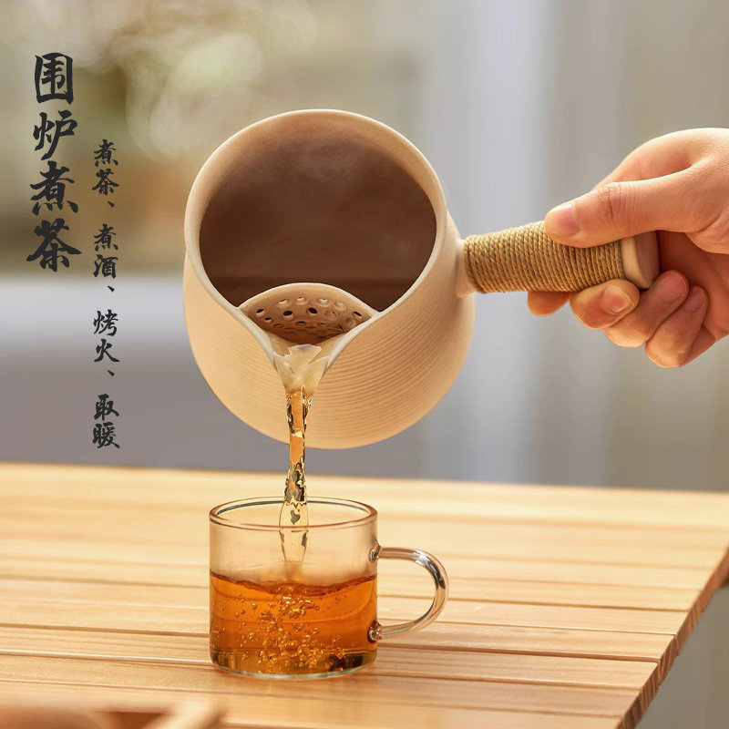 陶瓷煮茶器罐罐茶煮茶壶侧把壶围炉煮茶家用室内炭火茶炉子明火属于什么档次？