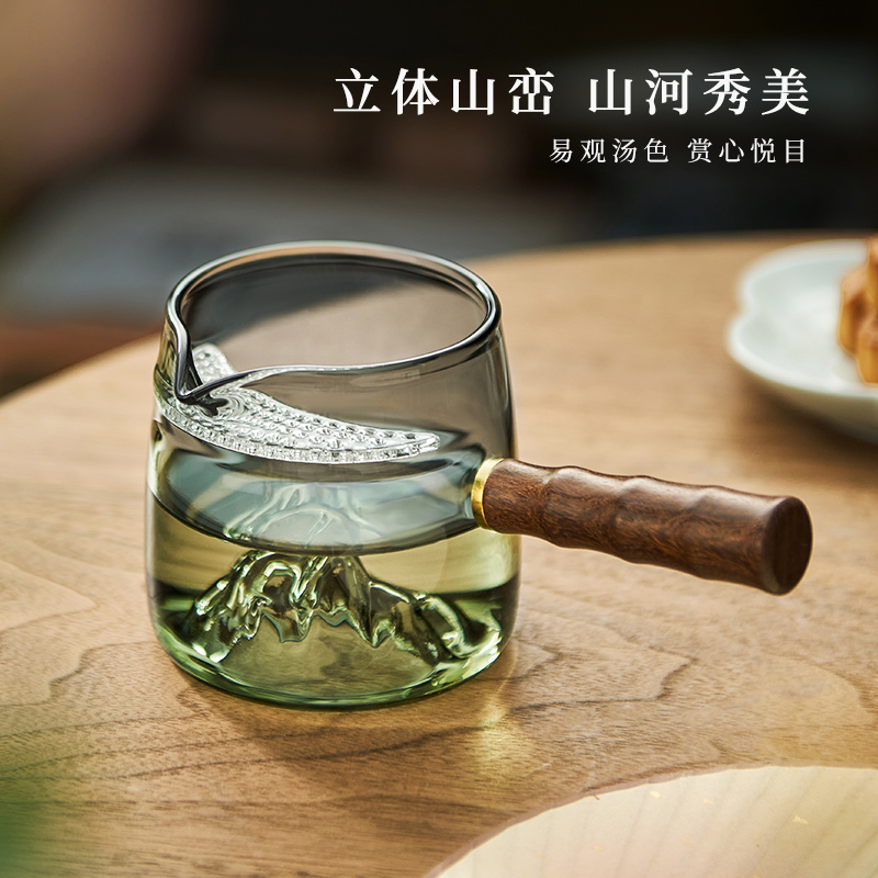 忆壶茶玻璃月牙公道杯茶漏一体绿茶专用茶具过滤泡茶公杯新款茶杯