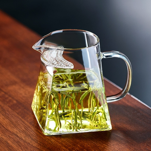 忆壶茶玻璃公道杯专用绿茶泡茶器一体过滤月牙壶加厚茶具高档茶漏