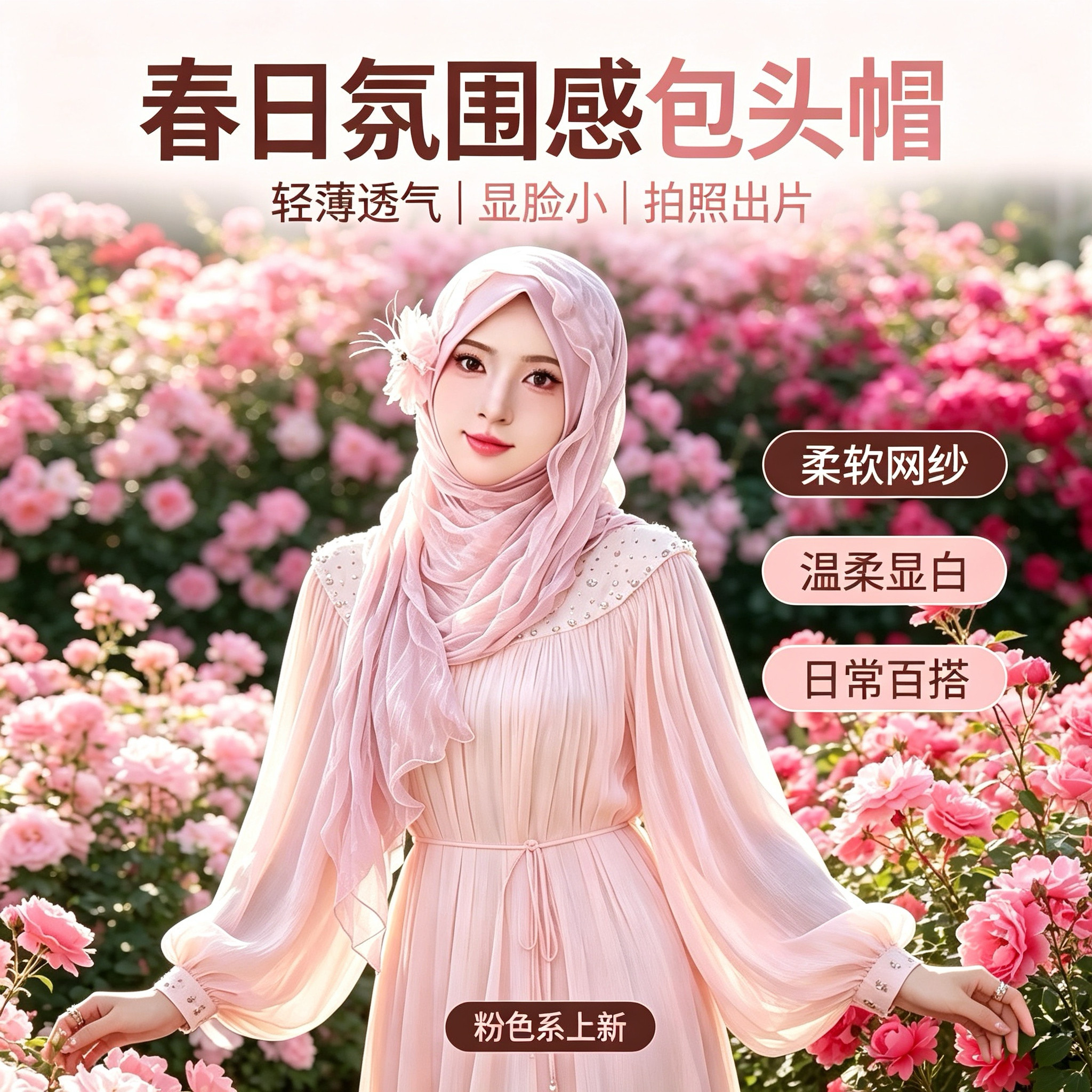 韩版丝巾女夏季防晒包头纱巾透气显脸小拍照披肩百搭围巾