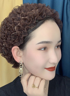 新款时尚妈妈帽包头帽蕾丝帽