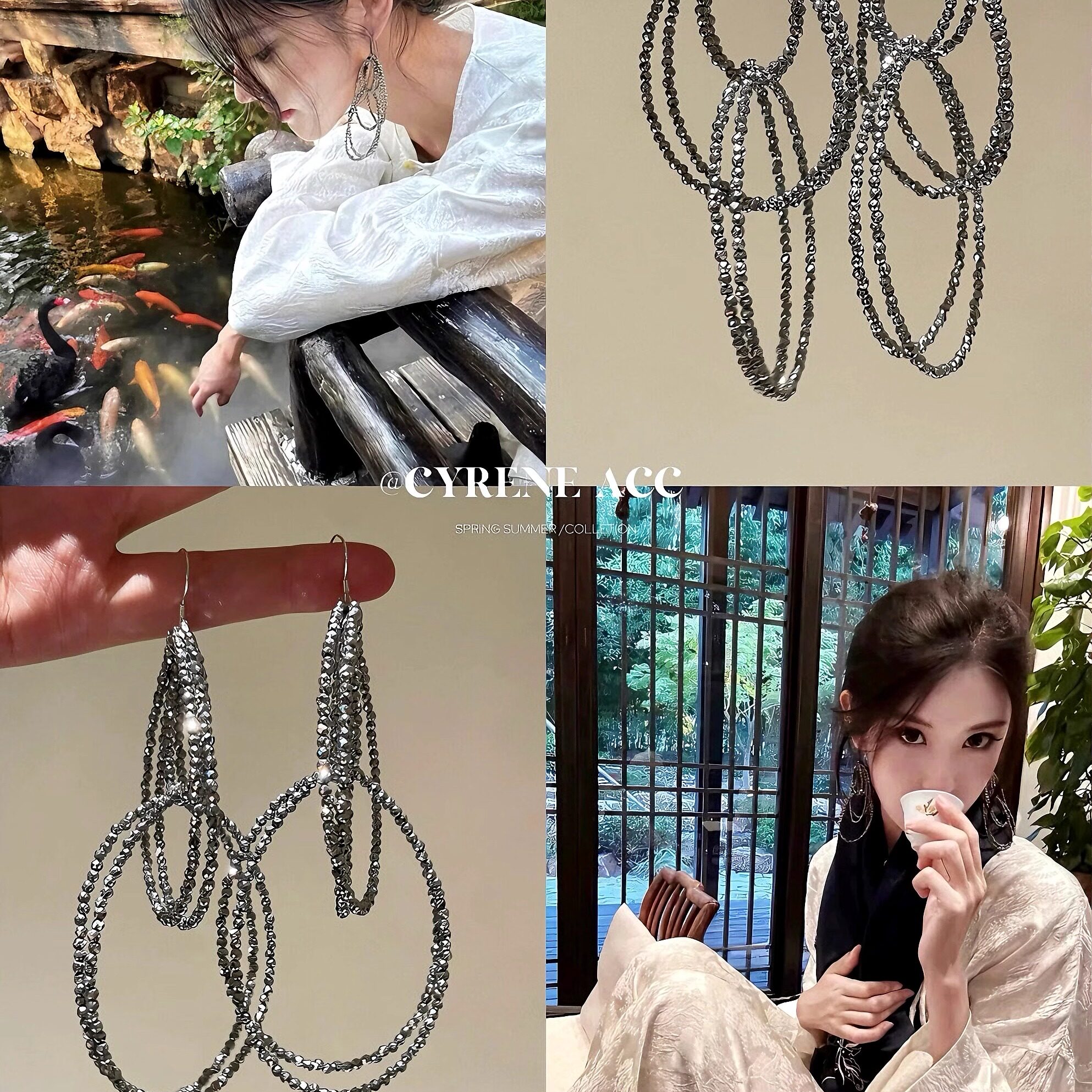 重工长款夸张流苏耳饰银针高级感