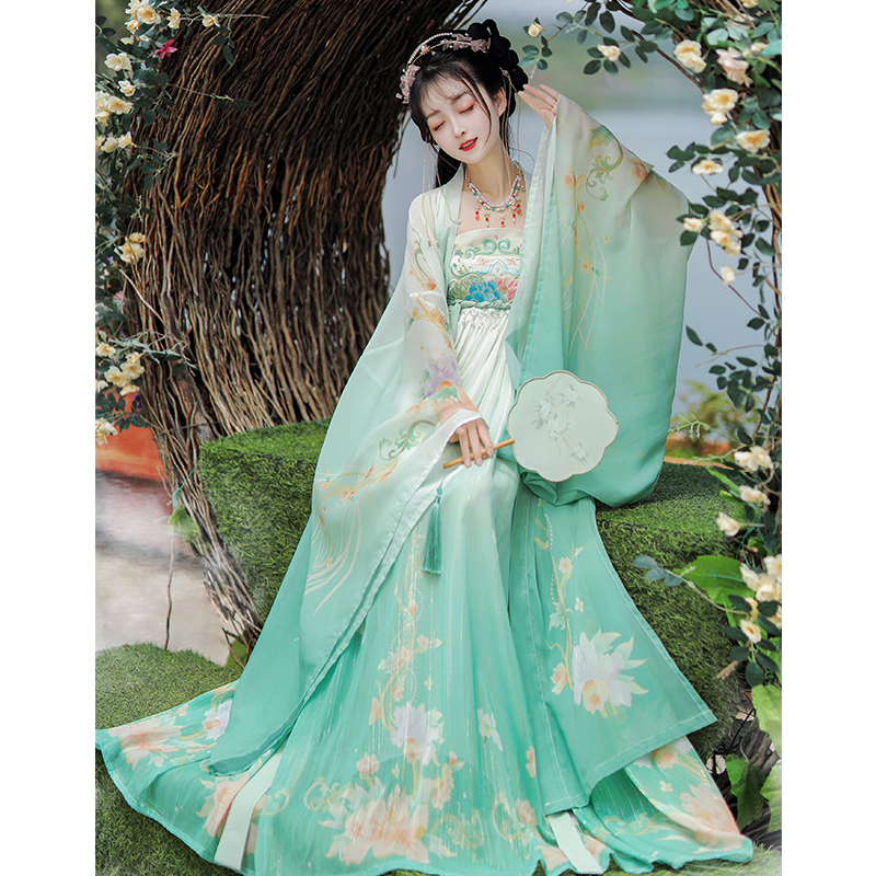 唐制诃子裙汉服女夏季
