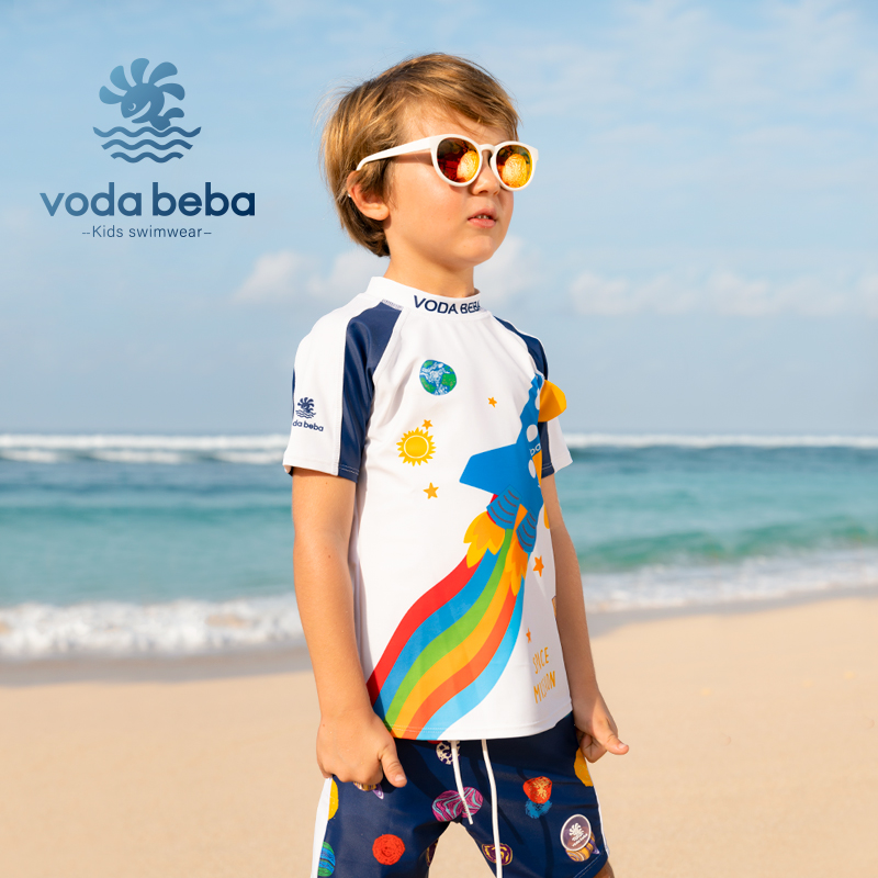 VodaBeba儿童泳衣防晒男孩速干