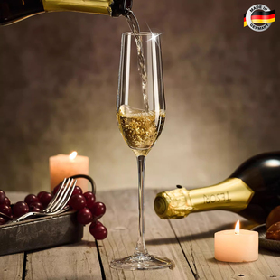 水晶香槟杯套装ins风家用女士优雅约会甜酒杯起泡酒杯高脚杯酒具