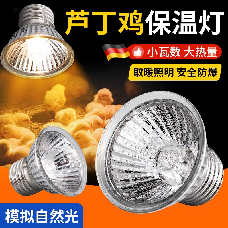 芦丁鸡保温灯小鸡育雏取暖灯宠物爬宠乌龟晒背太阳灯鹦鹉保暖灯泡