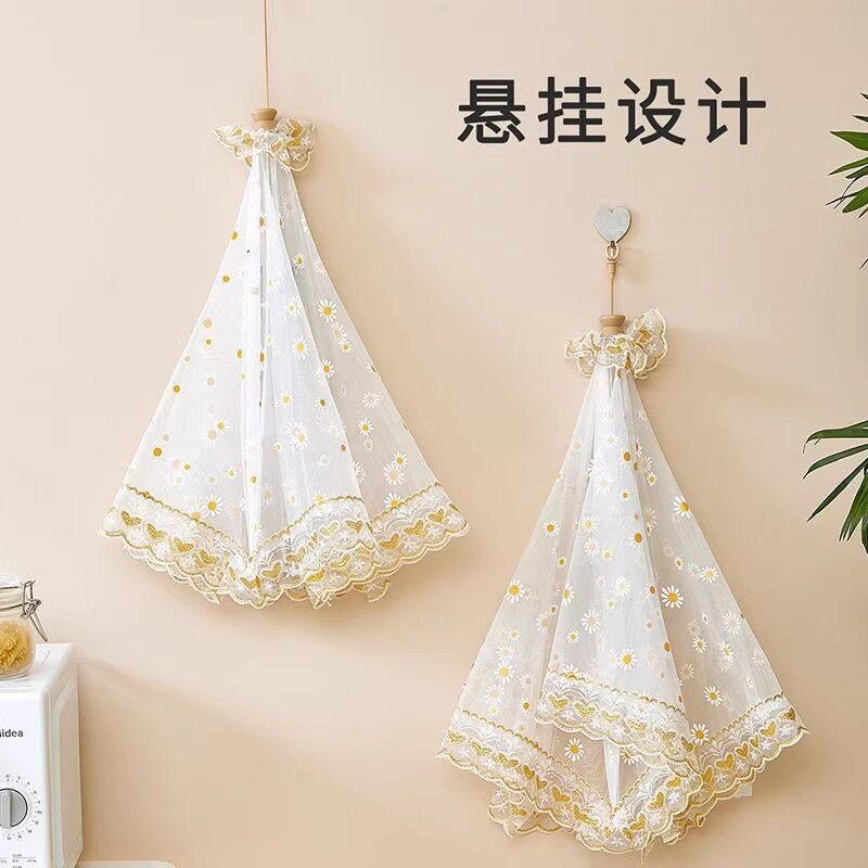 菜罩加大号防蝇饭菜盖家用折叠纯色饭桌上盖菜的纱罩餐桌罩子碗罩