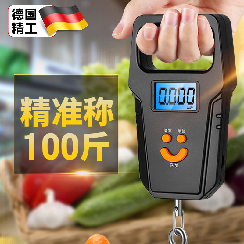 德国手提电子秤精准高精度迷你便捷式家用小型买菜行李弹簧称手提