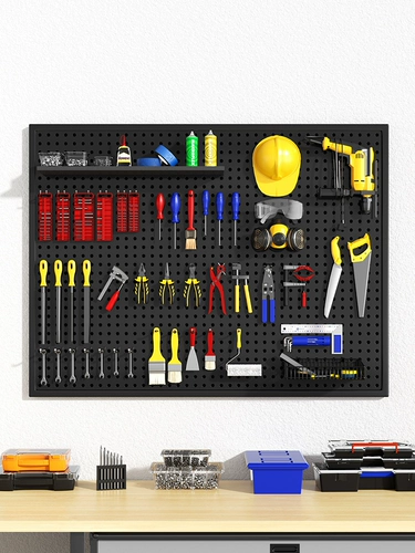 Настенная доска с отверстиями для инструментов, многофункциональная подвесная доска, настенная стойка для хранения, перфорационная фурнитура, органайзер из нержавеющей стали, стеллаж для хранения