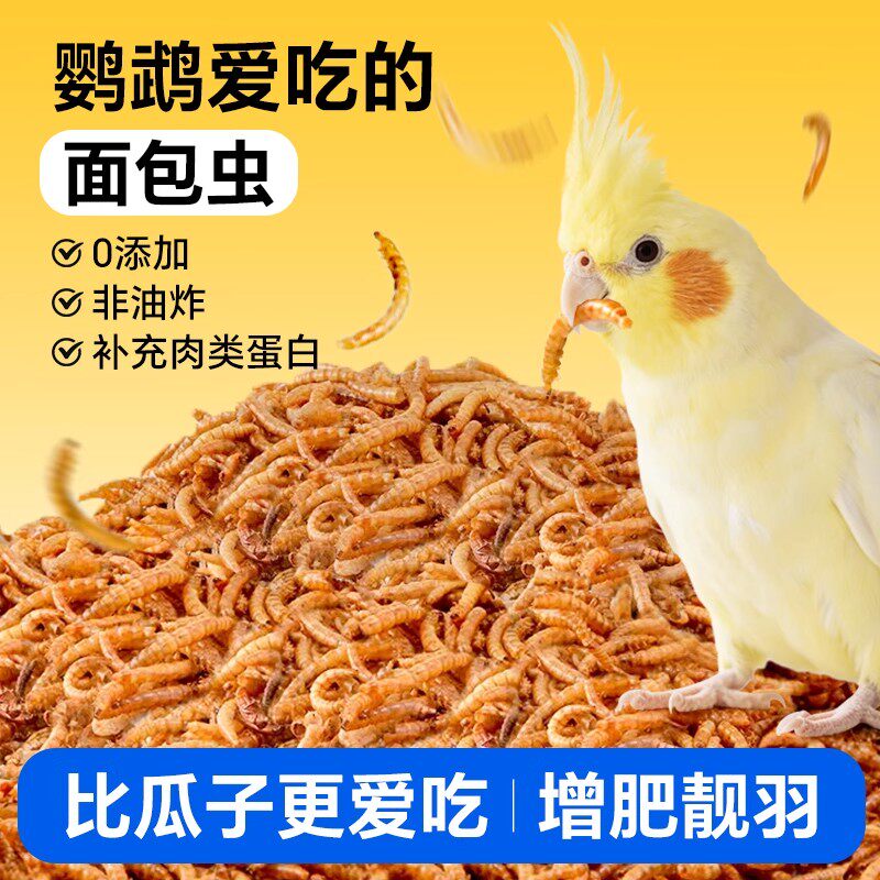 鹦鹉面包虫干奖励零食玄凤虎皮粮食饲料牡丹鹦鹉鸟粮鸟食八哥用品