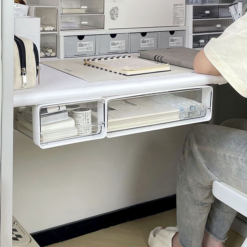 宿舍桌下抽屉式收纳盒书桌子