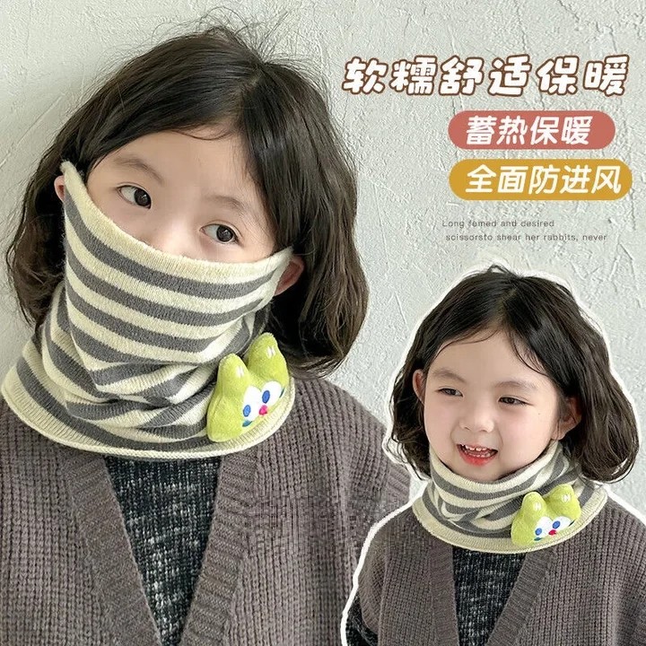 儿童围脖秋冬季挂耳面罩宝宝围巾